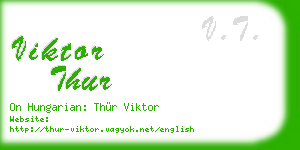 viktor thur business card